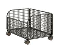 KESOTO Carrello portadocumenti mobile con ruote, carrello portaoggetti portatile per interni, libreria sotto la scrivania, organizer per armadio, bagno, Singolo Nero