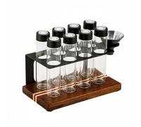 KESOTO Contenitore per Chicchi di Caffè con Corpo Trasparente Apertura Ventilata Set di Riempimento E Base Elegante Adatto per Conservazione E Porzionatura di Chicchi in Angolo Caffè