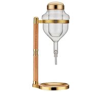 KESOTO Dispenser da Tavolo con Manico in Legno Resistente e Durevole Raffreddatore di Birra con Struttura in Metallo Elegante Erogatore a Goccia, Oro