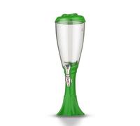 KESOTO Dispenser per Bevande Distributore di Birra Caraffa con Rubinetto Contenitore con Coperchio Corpo a Base Allargata in PC E Adatto per Garden Party Grigliate, Array, Verde, 1.5L