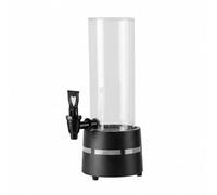 KESOTO Dispenser per Birra LED Trasparente Colonna Bevande Rubinetto Pratico Design Auto-servizio Base Robusta Adatto per, Rotondo Cilindrico Colorato, 3L