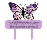 KESOTO Lapide, Decorazione per Cimitero, Impermeabile, Sagomata, per Giardino, Festival, Patio Esterno, Prato E Altro, Viola