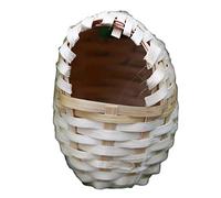 KESOTO Mangiatoia per Uccelli in bambù per Piccoli Uccelli - Design Ovale - Accessorio Distintivo per La Casa, S