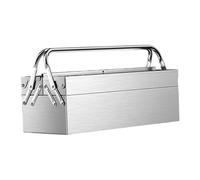 KESOTO Organizer per cassetta degli attrezzi in acciaio inossidabile, multifunzionale, a sbalzo, per riparazioni meccaniche, Factory Studio, Doppio Strato