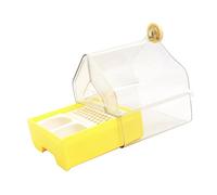 KESOTO Parrot Box Vasca da Bagno Contenitore Multifunzionale Accessorio Pp con Panoramica Chiara Adatto a Animali Domestici Voliera Decorazione Casa U, Giallo