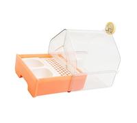 KESOTO Parrot Box Vasca da Bagno Contenitore Multifunzionale Accessorio Pp con Panoramica Chiara Adatto a Animali Domestici Voliera Decorazione Casa U, Rosa