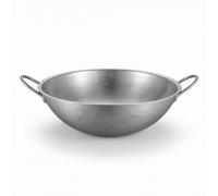 KESOTO Pentola a Doppio Scomparto Pentola Casseruola Pentola a Fuoco Acciaio 304 Strato Composito Forma a Ciotola Profonda Base Stabile dalla Cucina Alla, Argento, 34cm