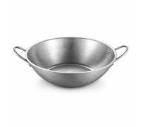 KESOTO Pentola a Doppio Scomparto Pentola Casseruola Pentola a Fuoco Acciaio 304 Strato Composito Forma a Ciotola Profonda Base Stabile dalla Cucina Alla, Argento, 32cm
