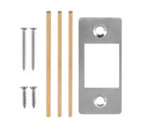 KESOTO Piastra di Battuta Restauratrice per Fori Grandi E Lati Stretti per La Casa con 4 Viti, Piastra Posteriore per Porta, Chiavistello, Da, Colore Acciaio