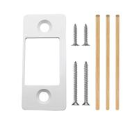 KESOTO Piastra di Battuta Restauratrice per Fori Grandi E Lati Stretti per La Casa con 4 Viti, Piastra Posteriore per Porta, Chiavistello, Da, Bianco