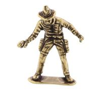 KESOTO Piccola Statua di Soldato in Ottone, Figura da scrivania, Regalo per la casa, Statuetta in Miniatura, Scultura di Guerriero per Feste sul, Indossare Un