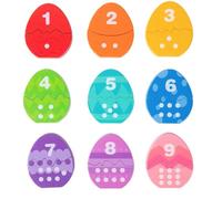 KESOTO Puzzle Bambini Gioco Didattico Dinosaura Uovo Legno Allenamento Abbinamento Manuale Incastro Apprendimento Numeri Colori Forme Adatto per Regalo Bambini Decorazione Stanza