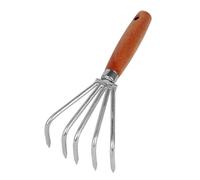 KESOTO Rastrello a Mano Coltivatore Zappa Ad Artiglio Scavatore per Vongole Utensile da Giardino in Acciaio con Manico in Legno Adatto per Dissodare Il Terr