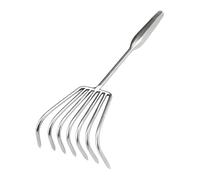 KESOTO Rastrello da Giardinaggio Mini Rastrello Manuale Coltivatore Portatile Denti in Acciaio Inox Compatto Comodo Adatto a Cura Spiaggia, Sette Punte