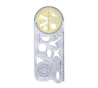 KESOTO Righello Geometrico Multifunzionale per Matematica Da Disegno Strumento per Misurazione Modello Creativo Trasparente Adatto per Studenti Insegn, Stile a