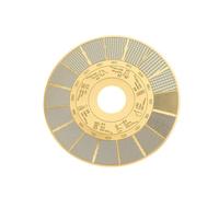 KESOTO Righello per Macinatura Del Caffè Come Misuratore di Macinatura Dei Chicchi di Caffè E Scheda di Riferimento per Misurazioni Accurate E Coerenti per, Disco d'oro