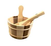 KESOTO Secchio E Mestolo per Sauna in Legno, Accessori Da Bagno Portatili per La Casa
