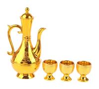KESOTO Set da tè, Set da tè per La Casa con 3 Tazze per L'arredamento della Casa, Set da tè, Ornamento da Tavolo per Tavolo da Pranzo, Soggiorno, Style a