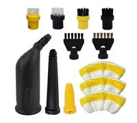 KESOTO Set di accessori per pulitore a vapore: in microfibra, vaporizzatore portatile robusto, spazzola in nylon, ugello, spazzole rotonde per, 12 Pz