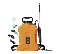 KESOTO Spruzzatore Elettrico da Giardino Resistente da 12 Litri con Doppia Tracolla, Asta Retrattile Versatile, spruzzatore d'Acqua per Il Bagno degli, Orangina