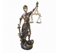 KESOTO Statua Della Dea Della Giustizia Robusto, L Della Dea | In Resina, Raffinato, Statua Classica Europea su Piedistallo Stabile, per Studio, Ingresso