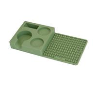 KESOTO Stazione Pressino Caffè | Antiscivolo, Base di Supporto con Scolapiatti, Universale, Accessorio, per Bar, operatori del caffè, Verde