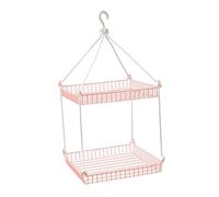 KESOTO Stendibiancheria Maglia Asciugatura Maglioni Mesh PP Antivento Portatile Camicie Intimo Calzini Casa Appartamenti Adatto per Uso Lav, Doppio Livello Rosa