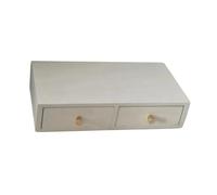 KESOTO Supporto per Macchina da caffè, cassetto Porta Capsule in Legno, Organizer per Tavolo da Pranzo, Robusto Contenitore per Set da tè per casa, Bianco