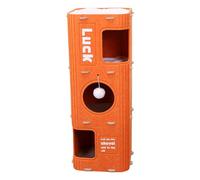 KESOTO Torre da Gioco per Gatti a più Livelli con Grotta di Arrampicata in Feltro per Divertimento a Casa, 3 Strati Arancioni
