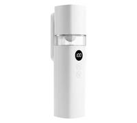KESOTO Ventilatore Portatile Pieghevole Mini Ventaglio da Mano con Sorgente Luminosa Integrata E Coperchio Trasparente Finestra di Visualizzazione E Comandi, Bianco
