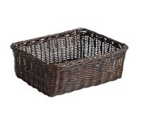 Kesper 17863 - Cestino per il pane in rete di plastica, 32 x 26 x 11 cm, colore: Marrone/Nero