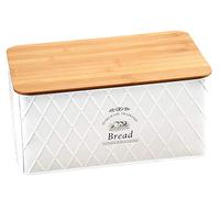 KESPER 18045 - Cestino per il pane in metallo, Bianco, 32 x 15 x 21 cm