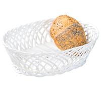 KESPER 19880-Cestino per Pane in Legno e plastica, Colore: Bianco, Dimensioni: 31 x 23,5 x 8,5 cm