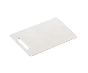 Kesper 30470 tagliere da cucina, Rettangolare, Plastica, Bianco, 29 x 19.5 x 0.5 cm