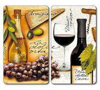 Kesper 3653713 Piatto Multitaglio in Vetro, Set di 2, Italia