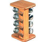 Kesper Portaspezie 8 barattoli Vuoti in bambù, Marrone, 15 x 25,5 x 13 cm, 9 unità