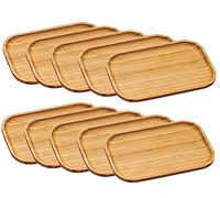 KESPER 58160 - Set di 10 piatti da portata in bambù con bordo rialzato