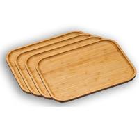 Kesper 58161 | Tagliere da portata 37,5 x 27,5 cm in bambù con bordo rialzato, 58160