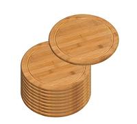 KESPER 58442 - Set di 10 piatti da carne in bambù certificato FSC®, diametro 25 cm