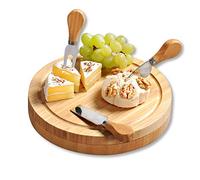 Kesper 58642 Tagliere per Formaggi con Posate, Bambù, FSC