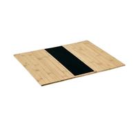 KESPER® 58824 - Vassoio per braccioli antiscivolo in bambù certificato FSC®, impermeabile, pieghevole, dimensioni: 42 x 34 x 0,7 cm, colore: marrone, nero, 58824