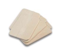 Kesper 69003 | Tagliere per colazione in legno di betulla, confezione da 6 pezzi, 23 x 15 x 1 cm