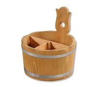 KESPER 69295 - Contenitore per posate, Ø 17 cm, altezza: 20 cm, legno di pino