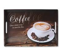 Kesper 77397 - Vassoio in melamina, Motivo: caffè, 50 x 35 x 4,5 cm
