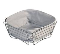 Kesper 90881 Cestino per Il Pane e Frutta in Acciaio Inox in Grigio, Acciaio Inossidabile, Argento/Grigio, 26 x 26 x 11 cm