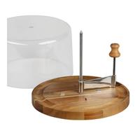 Kesper | Affettatrice per formaggi con cappuccio | legno di acacia certificato FSC | diametro 21,7 cm | ideale per formaggi "Tete de moine"