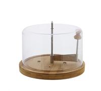Kesper | Affettatrice per Formaggio con Cappuccio, Materiale: bambù, plastica, Dimensioni: ø 22 cm x 14 cm, Colore: Marrone | 58621