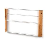 KESPER Asciugatrice pieghevole da parete in bambù e metallo/stendibiancheria