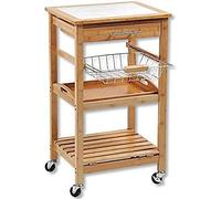 Kesper Carrello Cucina 25776 13 in bambù Dimensioni L 49 x H 81 x P 38 cm, Metallo, B T