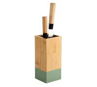 KESPER | ceppo per coltelli, materiale: bambù, plastica, dimensioni: 10 x 10 cm, H: 23 cm, colore: marrone, verde | 58031